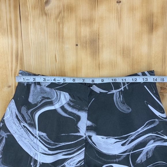 Athleta Calm Cool Wide Leg Pant Black Marble Abstract Sz M - Picture 10 of 13